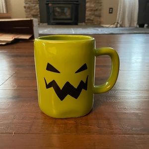 Rae dunn green halloween jack o lantern mug